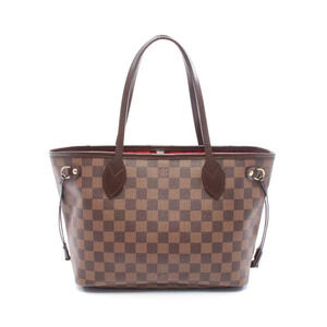 Louis Vuitton Neverfull Damier Tote Bag Canvas Leather Ebene Brown